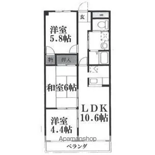 3LDKの間取り画像