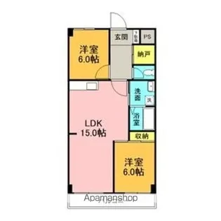 キムラマンション庄内通【3階】の間取り