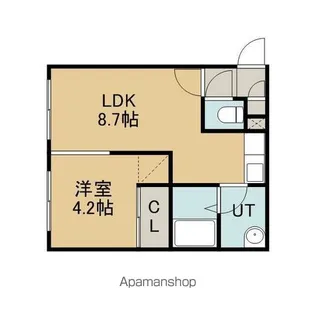 フルール恵庭【1階】の間取り