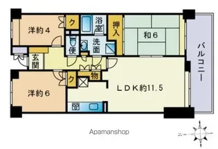 千早1丁目パークマンション【207号室】の間取り