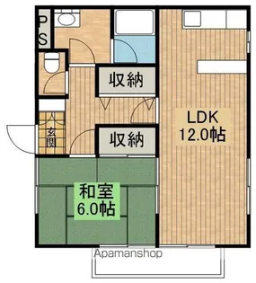 クレセントB【102号室】の間取り
