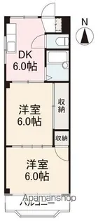 栗林パークマンション【4階】の間取り