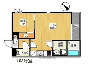 GRANDTIC HAKOZAKI【1階】の間取り