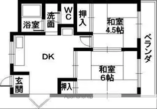 大阪府大阪市住吉区遠里小野1丁目【マンション】の間取り