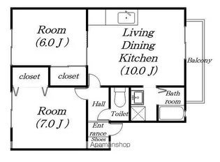 メゾン・ラ・コート【2-102号室】の間取り