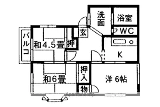 ファミール緑花苑E棟【202号室】の間取り