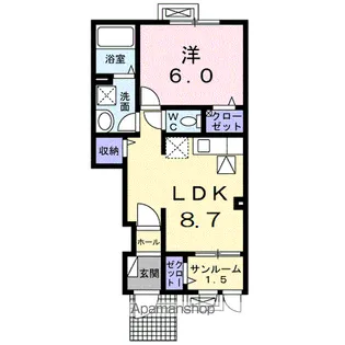 ヴィラノールL【1階】の間取り