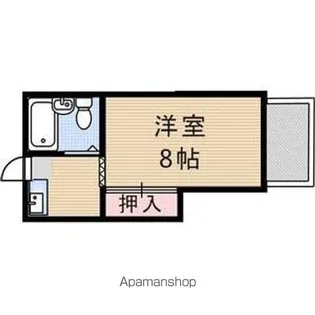 一つ山ハイツ【202号室】の間取り