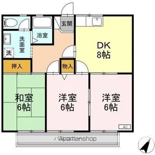 アルシェ B【2階】の間取り