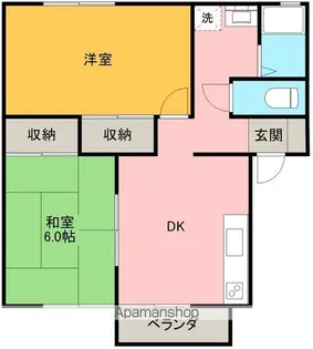 トマトハイツⅢ【202号室】の間取り