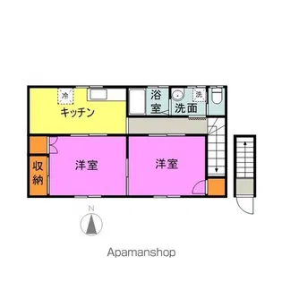 ベル今朝白【202号室】の間取り