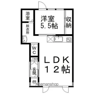 アパートメントやよい荘Ⅱ【1階】の間取り