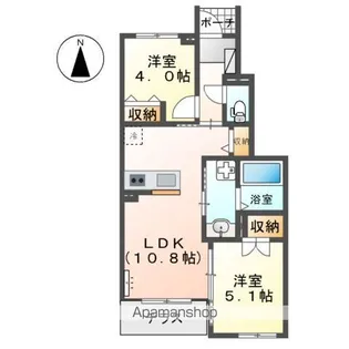 サンルージュ【1階】の間取り