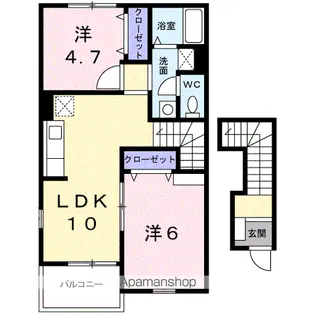 コートシャルマンⅤ【2階】の間取り