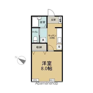 ベルシティ大矢沢C【202号室】の間取り