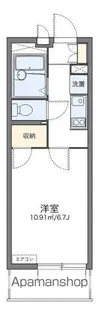 レオパレスベルファム【1階】の間取り