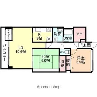 エグゼ富山【11階】の間取り