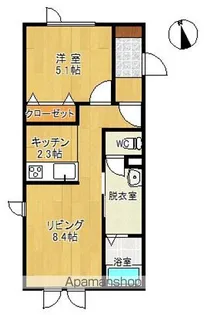 バニラスカイ【1A号室】の間取り
