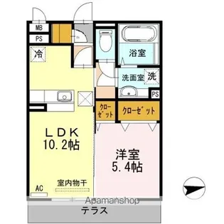 グランドソレイユ荒尾【1階】の間取り