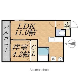 ハートレー7条館【7階】の間取り