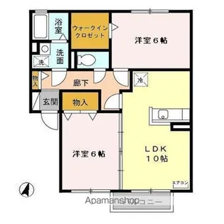 ロワール Ⅰ【102号室】の間取り