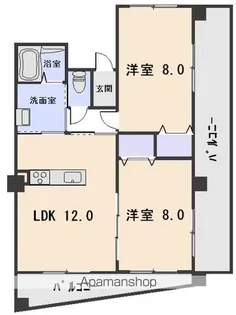 アグレアーブル【401号室】の間取り