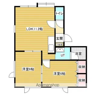 希望第2コーポ【1階】の間取り