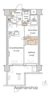 ブランシエスタ西馬込【1階】の間取り
