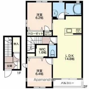 新潟県上越市下門前【アパート】の間取り