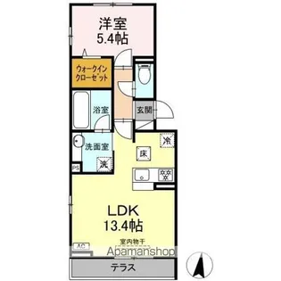 セステナリー開成【103号室】の間取り