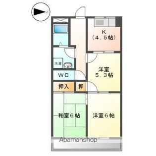 スマイルハイツ【203号室】の間取り