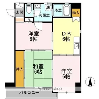 ハイム辻A【1階】の間取り