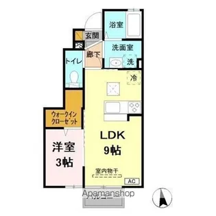 アルベージュ城北【1階】の間取り