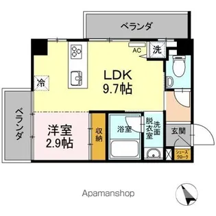 HOUSE TAGAWA【205号室】の間取り