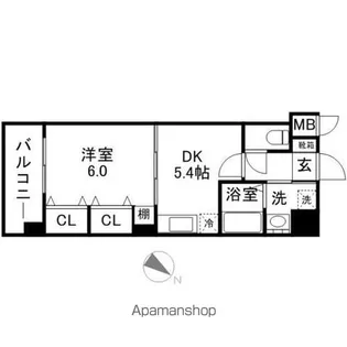 グロースメゾン博多山王【4階】の間取り
