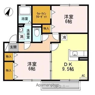 ロワール II【203号室】の間取り