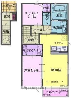 TIGREⅡ A【201号室】の間取り
