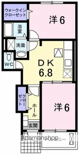 セゾン ジェルメ【1階】の間取り