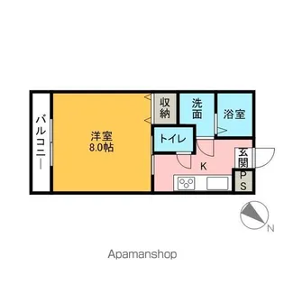 ウエストコート中津【312号室】の間取り