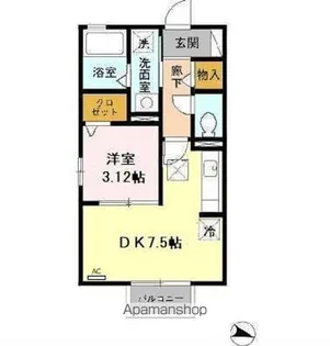 ヴィラシャローム一社【1階】の間取り