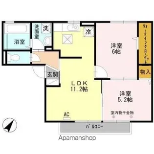 リヴィエール B【1階】の間取り