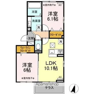 ヒルズ石和 A棟【1階】の間取り
