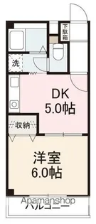 シャンブル木太【3階】の間取り