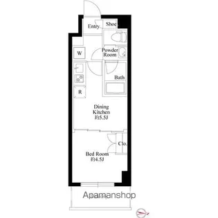 東京都新宿区高田馬場2丁目【マンション】の間取り