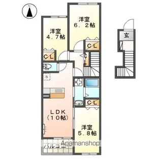 パートリア・アイ【202号室】の間取り