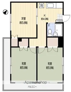 スカイヒルズ相模原【4階】の間取り