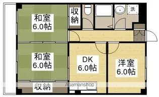 ニューマリッチかわぐちA【3階】の間取り