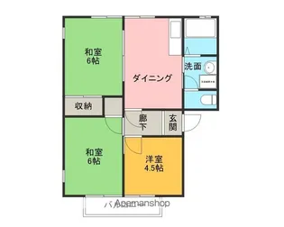 フレグランス美浜【B-201号室】の間取り