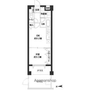 カスタリア自由が丘【1階】の間取り