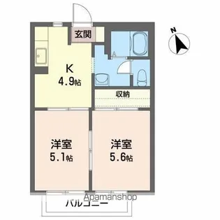 サンハイツ柴宮 A【2階】の間取り